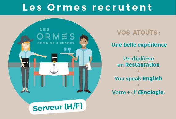 Recrutement: Serveur F/H chez LES ORMES DOMAINE & RESORT à Dol-de-Bretagne
